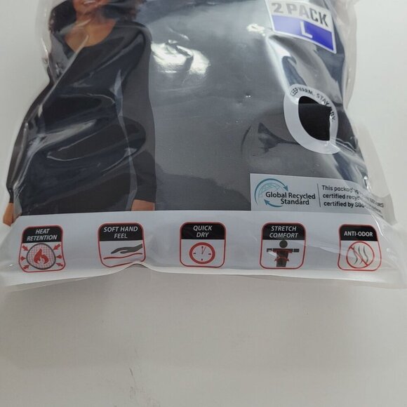 NEW  32 Degrees Womens Long Sleeve Scoop Neck Thermal Top 2-Pack  L // 25CT - Picture 3 of 9